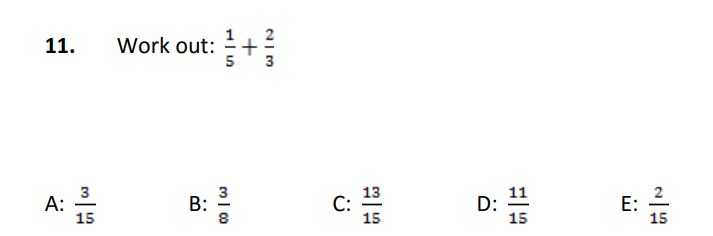 赖默中学Latymer Upper School 11+数学入学考试笔试题